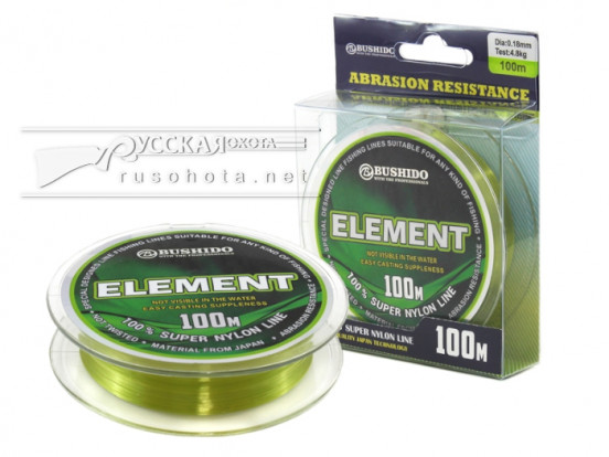 Леска Bushido 100м 0.30мм Element 89592  0408-030