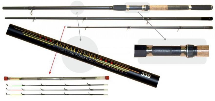Уд. фидерное 3,9м Akara Antrax (60-120) L9120