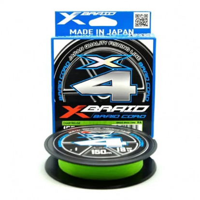 Шнур YGK 150м X-Braid Cord №1,5 X4 light green 
